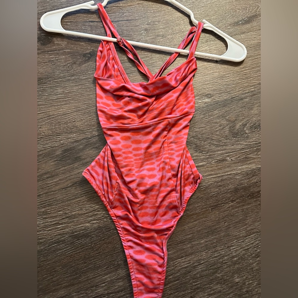neon patterned backless bodysuit!